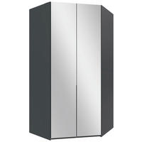 HÖRNGARDEROB 120/236/120 cm  - grafitfärgad/svart, Modern, metall/trämaterial (120/236/120cm) - MID.YOU