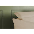 ECKSOFA Beige Flachgewebe Rücken echt, Kopfteilverstellung, Sitztiefenverstellung  - Beige/Schwarz, KONVENTIONELL, Textil/Metall (272/175cm) - Carryhome