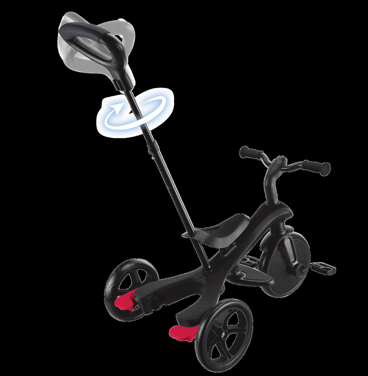 DREIRAD EXPLORER TRIKE 4in1  - Schwarz, Basics, Kunststoff (95/47/97,5cm) - GLOBBER