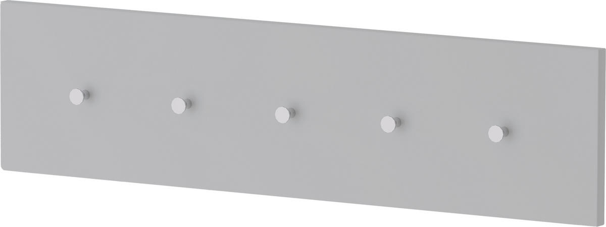 HAKENLEISTE  in Weiss  - Weiss, Design, Holzwerkstoff/Metall (100/25/5cm) - Moderano