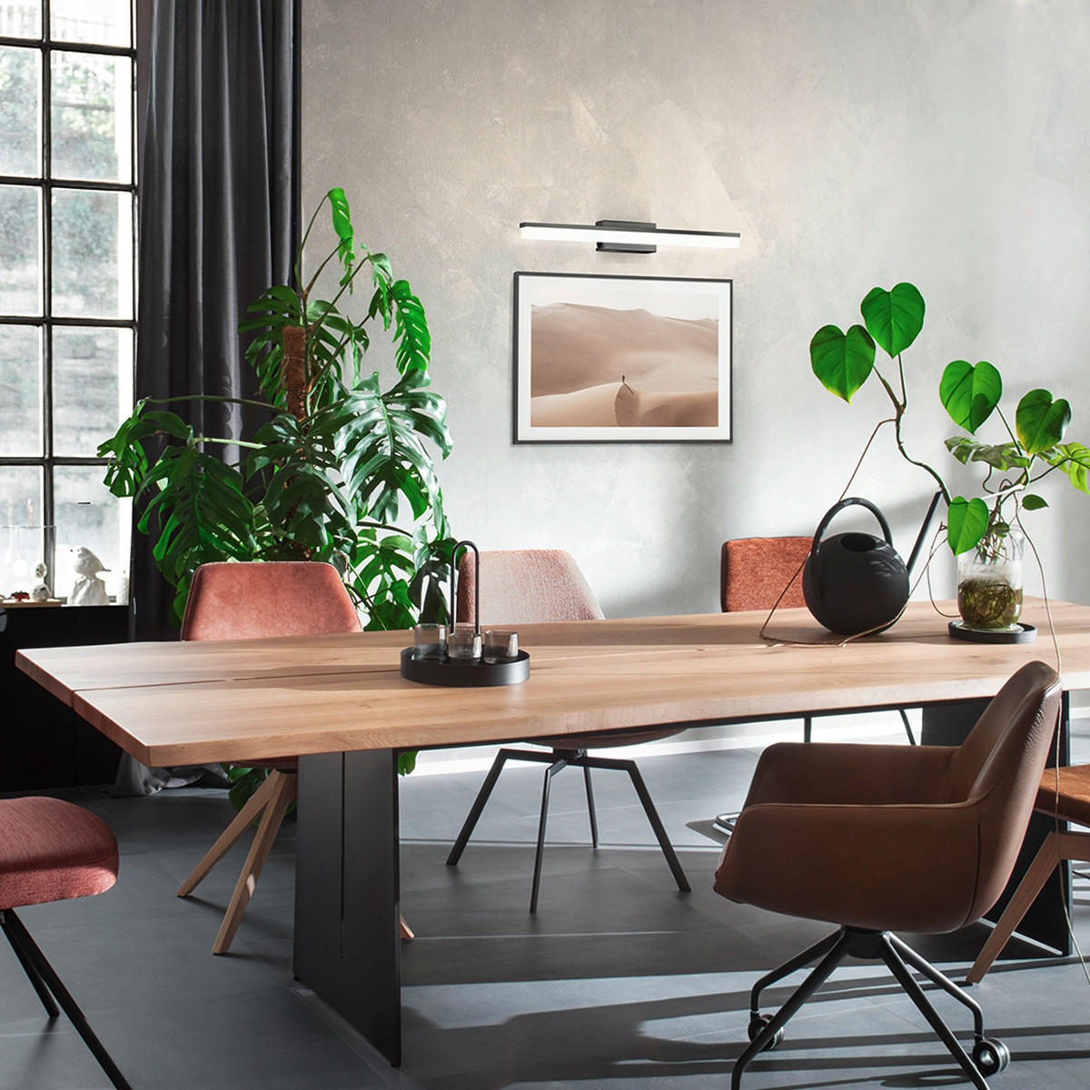 BADEZIMMER-WANDLEUCHTE Wide   - Sandfarben/Schwarz, Design, Metall (7/60cm) - Schöner Wohnen