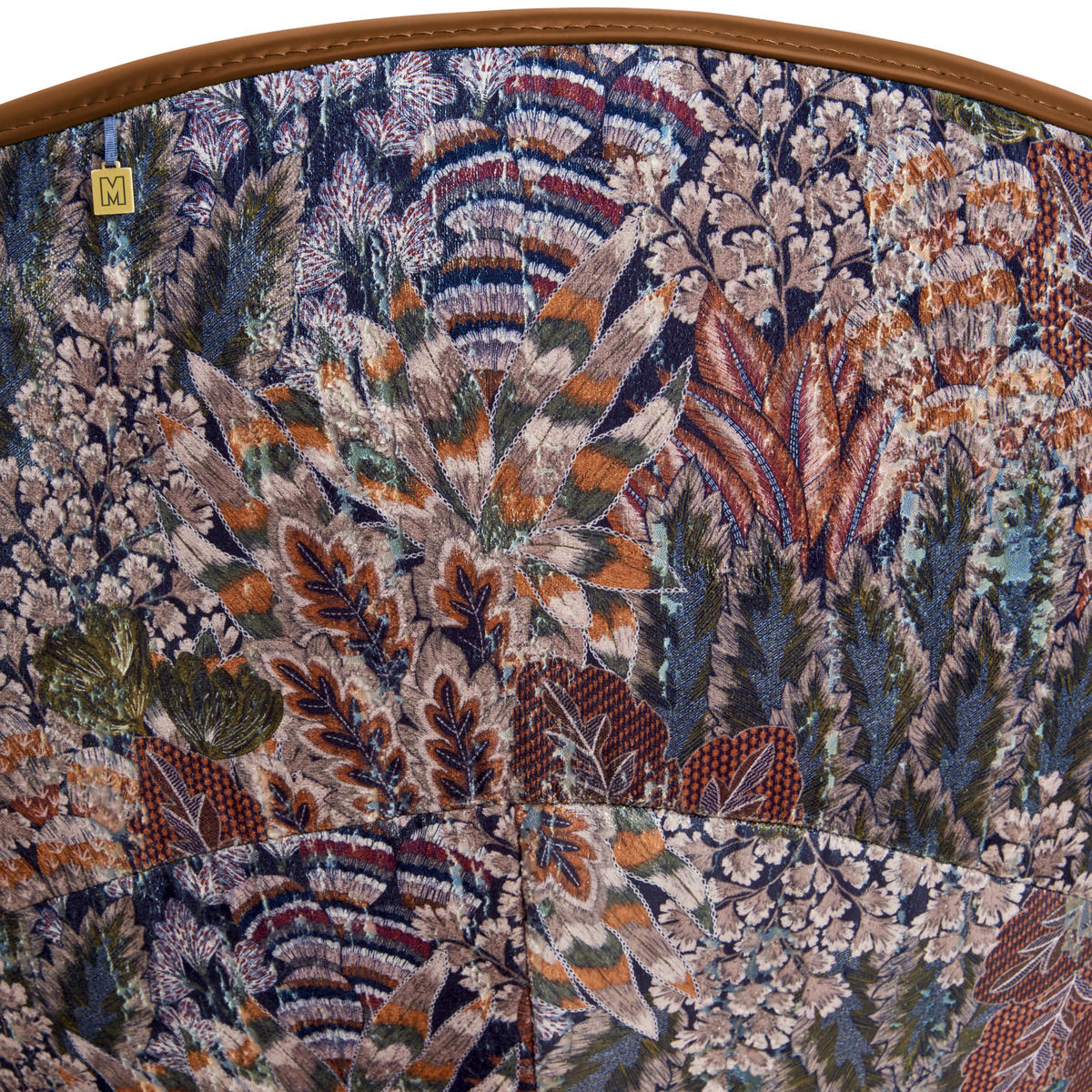 SESSEL in Jacquard Kombination Echtleder/Stoff Hellbraun  - Hellbraun/Nickelfarben, Design, Leder/Textil (84/81/79cm) - Koinor