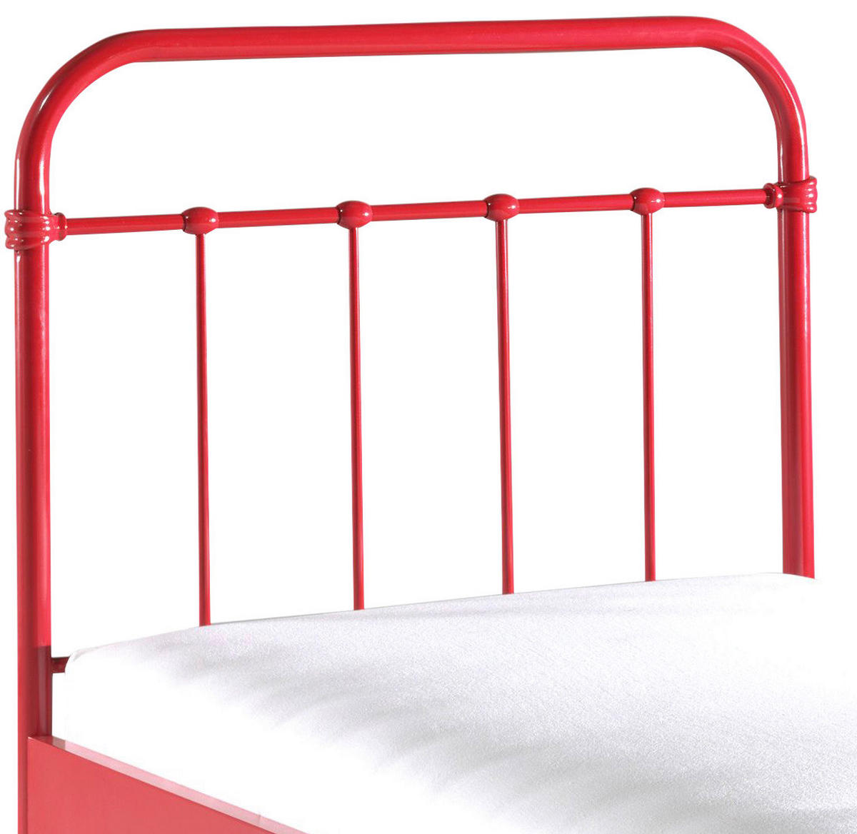 KINDER-/JUNIORBETT 90/200 cm  in Rot  - Rot, ROMANTIK / LANDHAUS, Metall (90/200cm) - MID.YOU