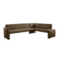 UGAONA KLUPA  braon   - boja hrasta/braon, Moderno, drvo/tekstil (265/199cm) - Livetastic