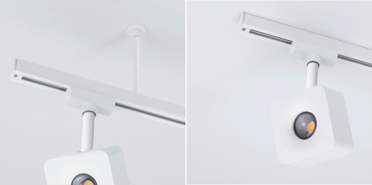 SCHIENENSYSTEM-ABHÄNGUNG 2,3/10,5 cm   - Weiß, Basics, Metall (2,3/10,5cm) - Paulmann