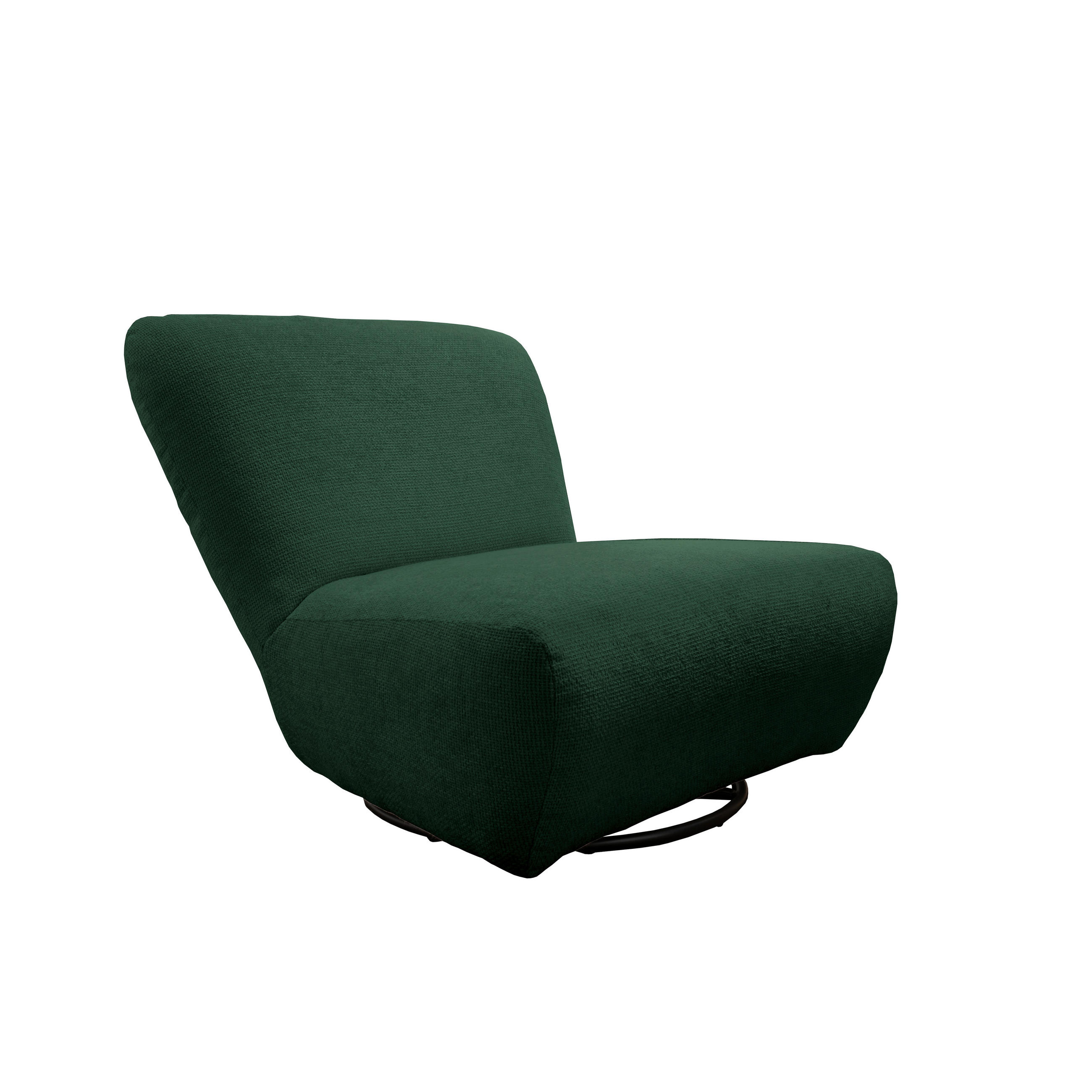 XXL-SESSEL Mikrofaser Dunkelgrün    - Dunkelgrün/Schwarz, Trend, Textil/Metall (95/77/94cm) - Livetastic