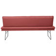 SITZBANK in Metall, Textil Rot, Schwarz  - Rot/Schwarz, Design, Textil/Metall (195/87/65cm) - Dieter Knoll