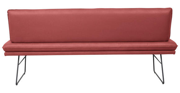 SITZBANK in Metall, Textil Rot, Schwarz  - Rot/Schwarz, Design, Textil/Metall (195/87/65cm) - Dieter Knoll