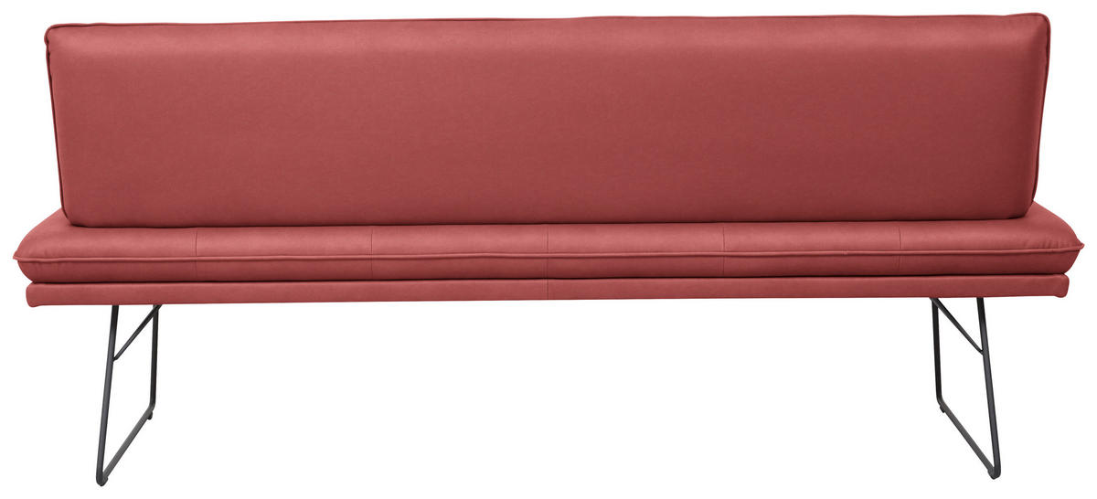 SITZBANK in Metall, Textil Rot, Schwarz  - Rot/Schwarz, Design, Textil/Metall (195/87/65cm) - Dieter Knoll