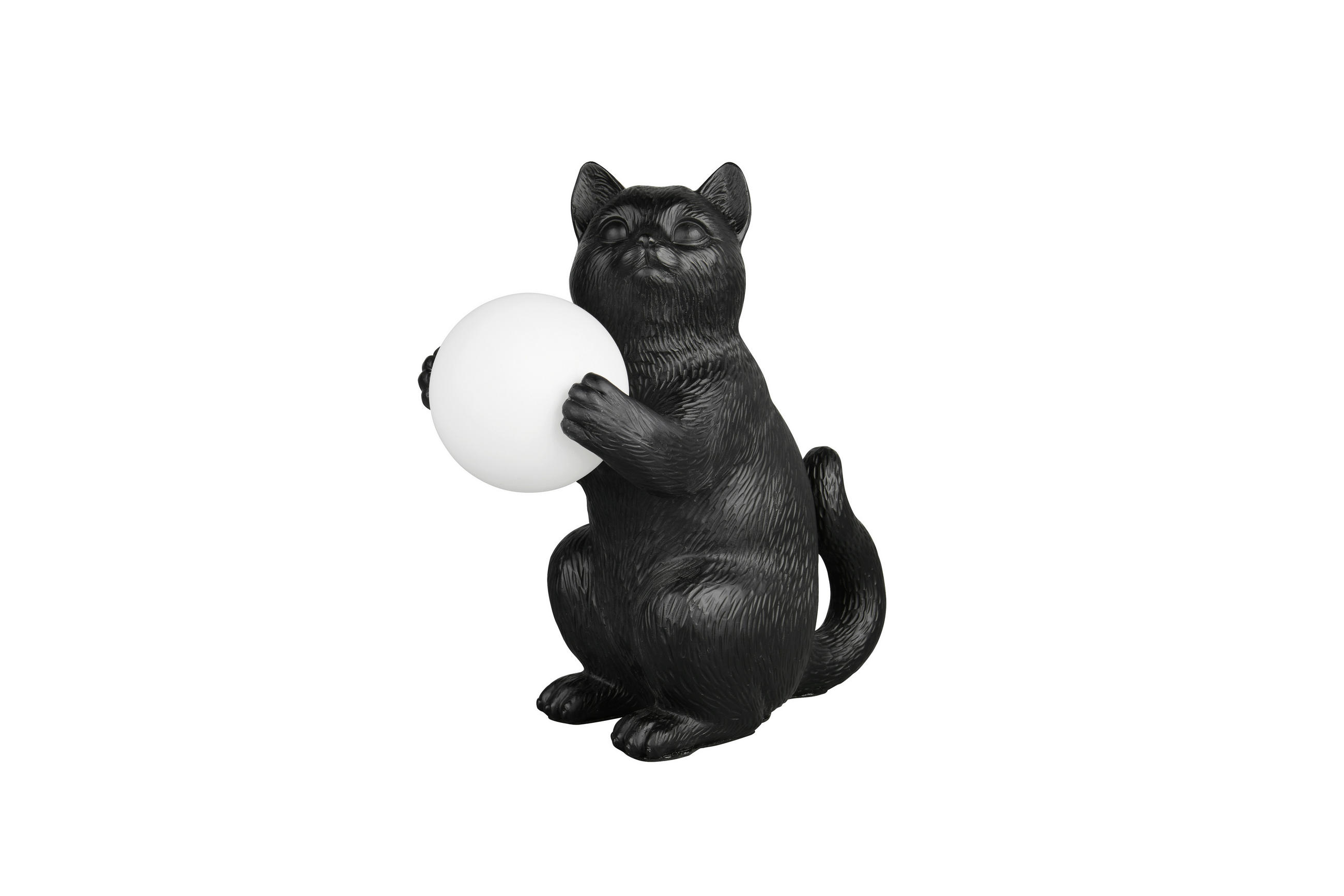 TISCHLEUCHTE Gatio 30/30 cm  - Schwarz/Weiß, LIFESTYLE, Glas/Kunststoff (30/30cm)