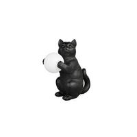 TISCHLEUCHTE Gatio 30/30 cm  - Schwarz/Weiß, LIFESTYLE, Glas/Kunststoff (30/30cm)