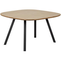 ESSTISCH in Holz 130/130/75 cm  - Eichefarben/Schwarz, Design, Holz/Metall (130/130/75cm) - Livetastic