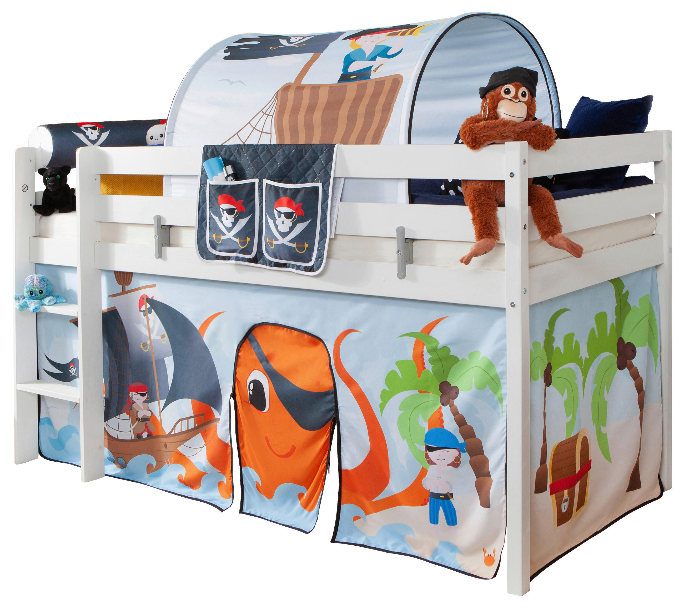 MID.YOU VYVÝŠENÁ POSTEĽ, 90/200 cm biela