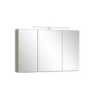 SPIEGELSCHRANK 100/64/20 cm  - Schilfgrün/Wildeiche, Trend, Glas/Holzwerkstoff (100/64/20cm) - Held