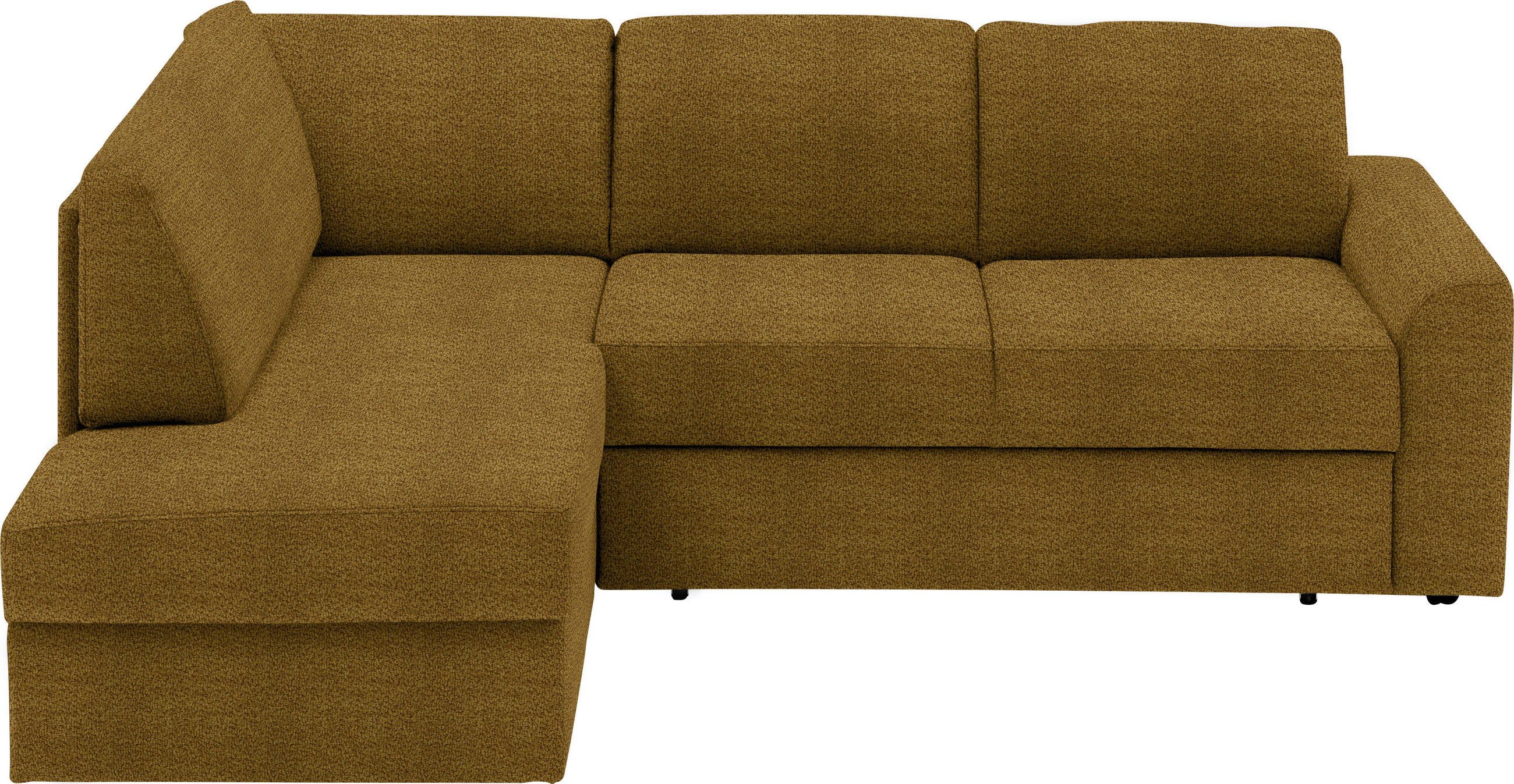ECKSOFA in Webstoff Dunkelgelb  - Dunkelgelb/Schwarz, Konventionell, Kunststoff/Textil (165/224cm) - Xora