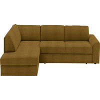 ECKSOFA in Webstoff Dunkelgelb  - Dunkelgelb/Schwarz, Konventionell, Kunststoff/Textil (165/224cm) - Xora
