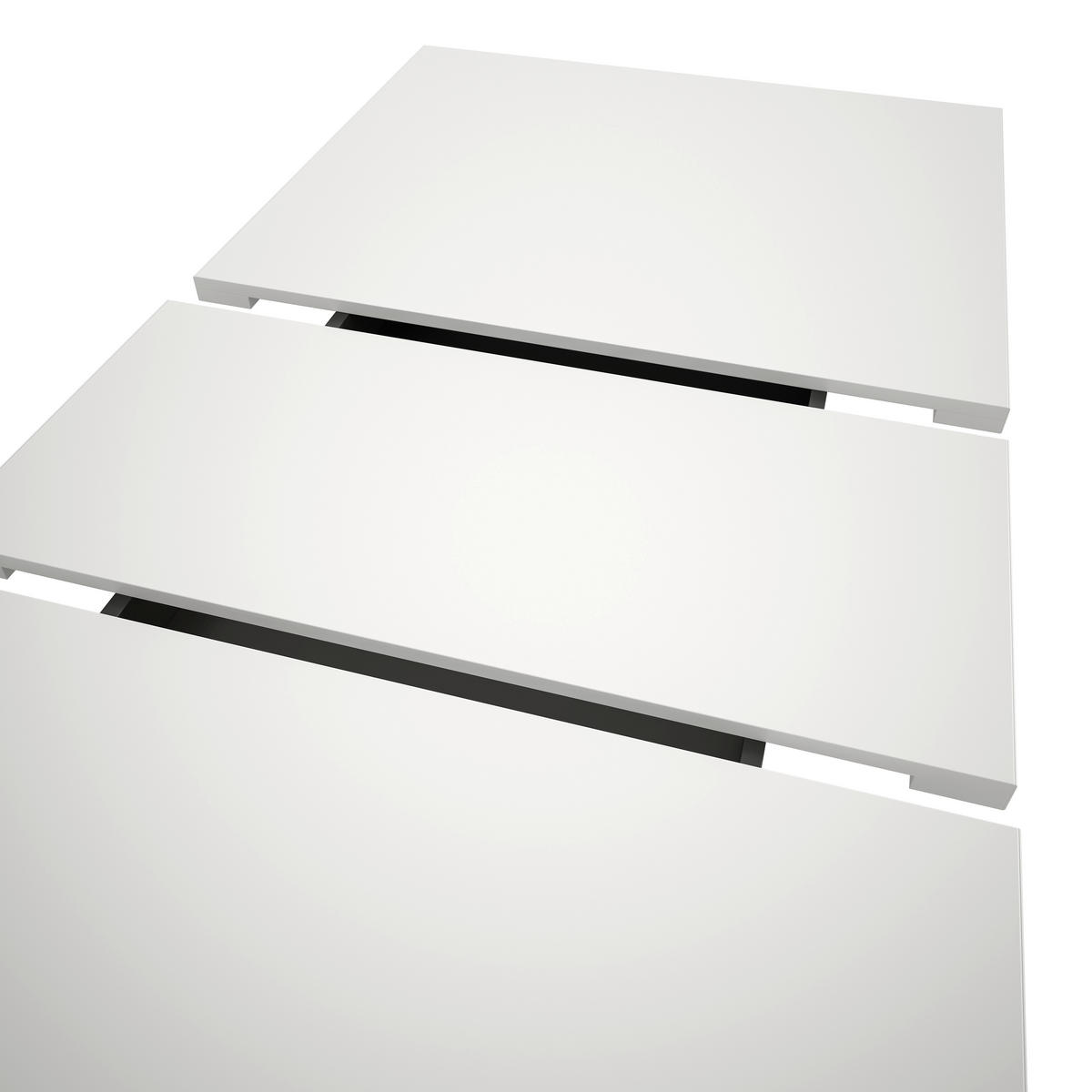 AUSZIEHTISCH Weiß rechteckig  ausziehbar  - Weiß/Grau, KONVENTIONELL, Holzwerkstoff (150-190/76/90cm)