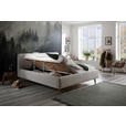 POLSTERBETT gepolstertes Kopfteil, Bettkasten, Lattenroste 180/200 cm  in Beige  - Beige/Naturfarben, Design, Holz/Textil (180/200cm) - Xora