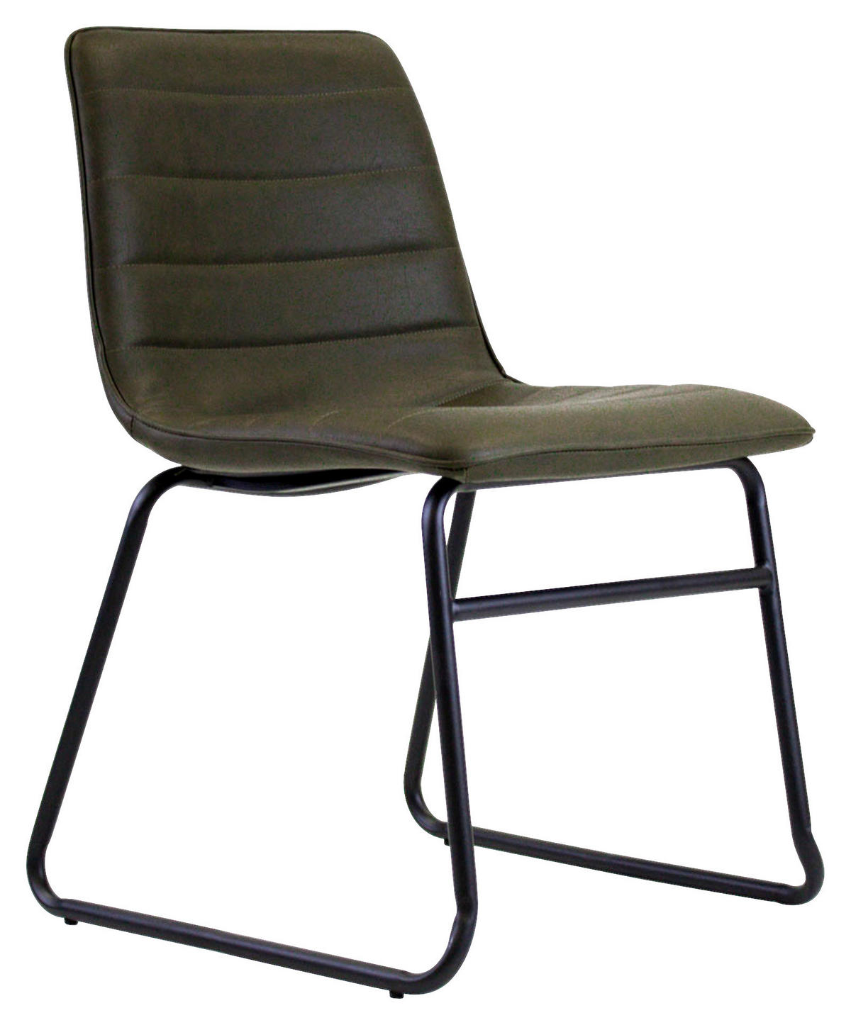 STUHL - Dunkelgrün, KONVENTIONELL, Kunststoff/Textil (48/77/56cm) - MID.YOU