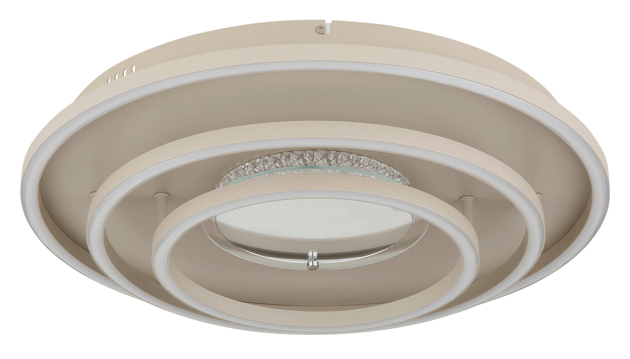 LED-DECKENLEUCHTE 51,1/10,8 cm   - Sandfarben/Weiß, Design, Kunststoff/Metall (51,1/10,8cm) - Globo