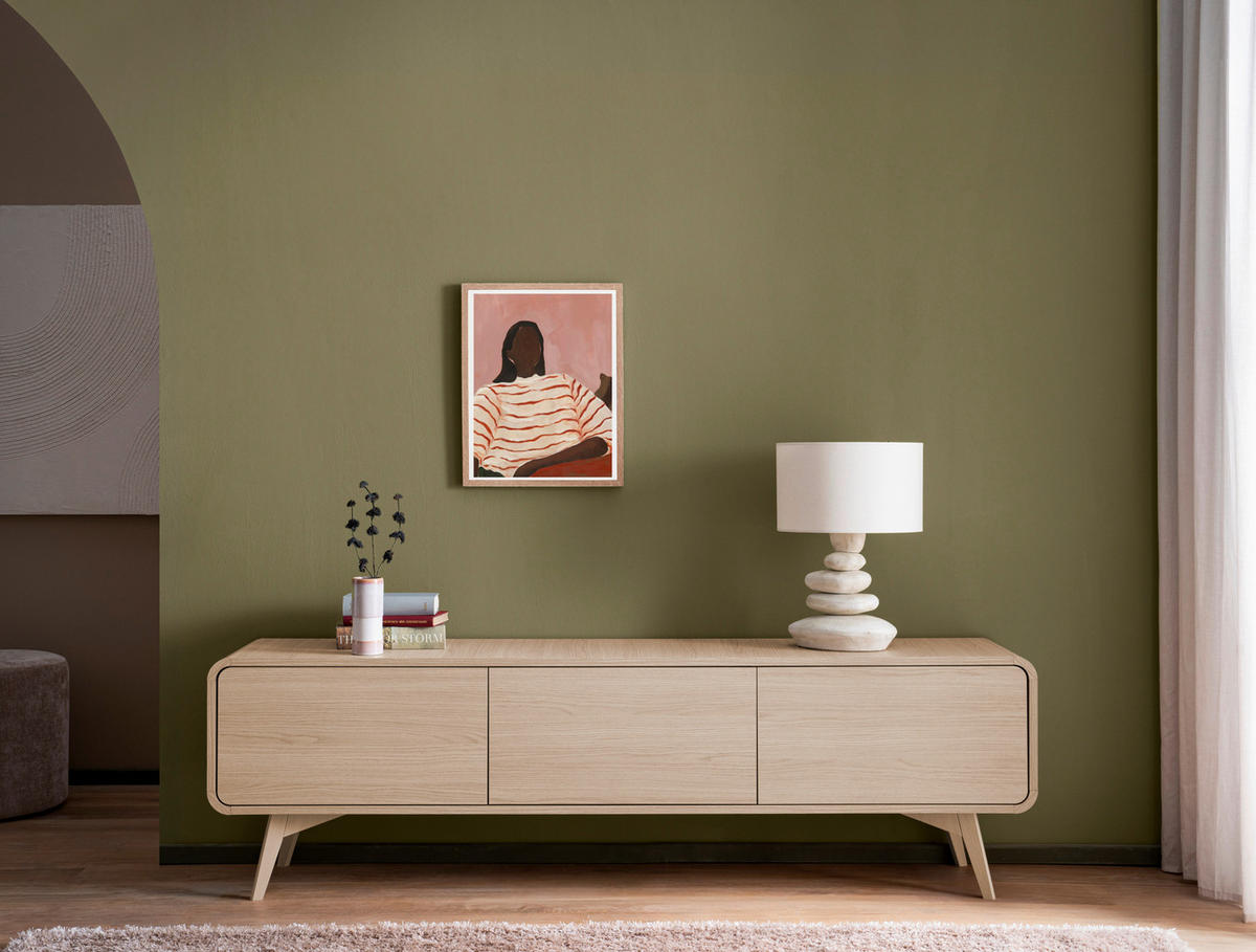 LOWBOARD  180/53/39 cm  Typenauswahl, stehend  - Eichefarben, Design, Holz/Holzwerkstoff (180/53/39cm) - Livetastic