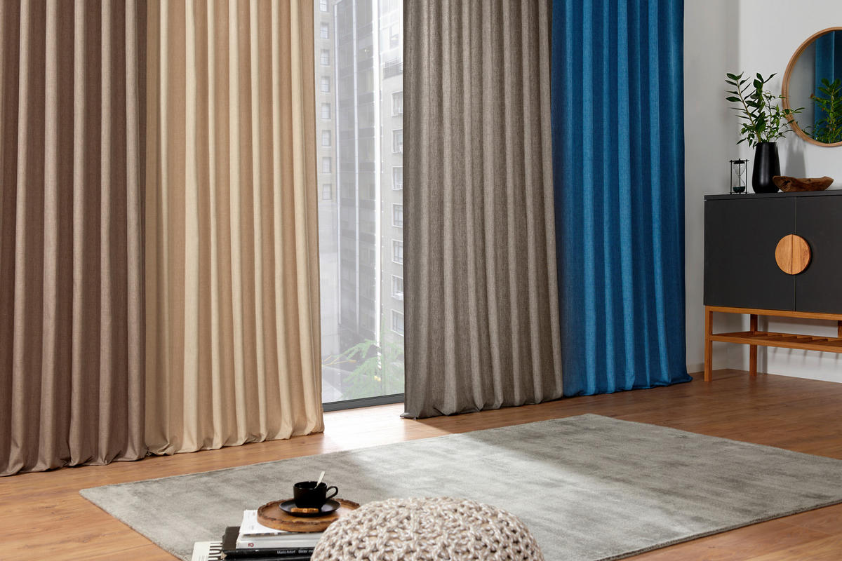 GOTOVA ZAVESA boja peska  140/300 cm  - boja peska, Osnovno, tekstil (140/300cm) - Esposa