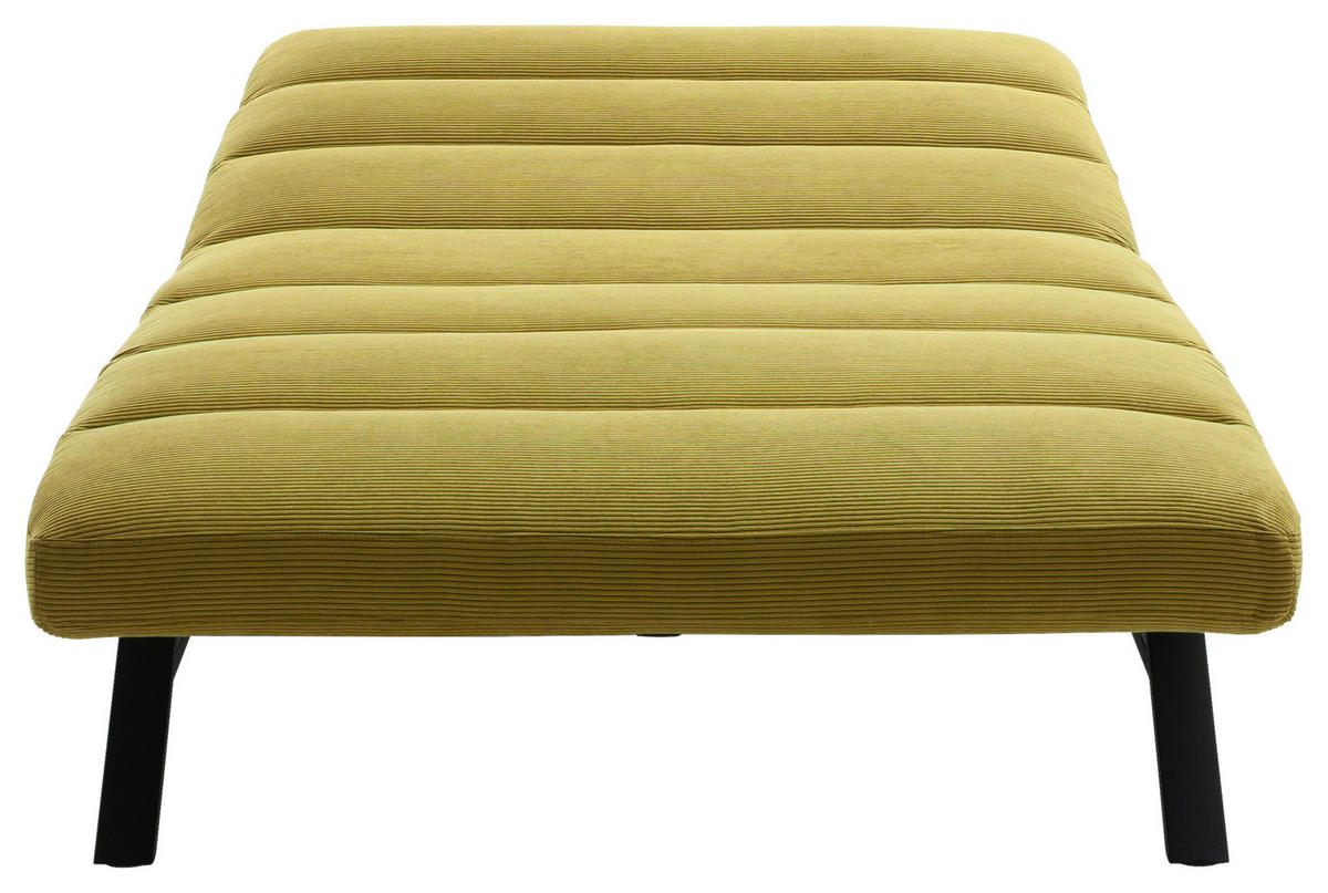 RELAXLIEGE Cord Hellgrün  - Schwarz/Hellgrün, Design, Textil/Metall (120/54-113/158-198cm) - Pure Home Lifestyle