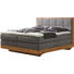 BOXSPRINGBETT 180/200 cm INKL. Matratze, Topper - Buchefarben/Grau, KONVENTIONELL, Holz/Textil (180/200cm) - Valnatura