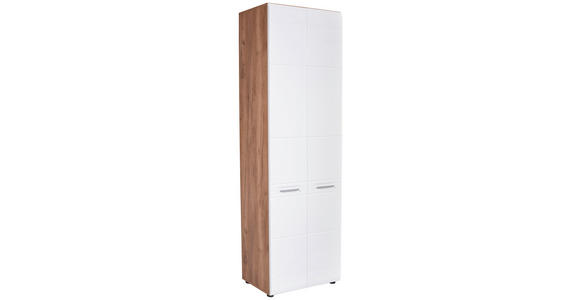 Schuhschrank Avensis - Eichefarben/Weiß, MODERN, Holzwerkstoff (66,8/205,7/37cm) - Luca Bessoni