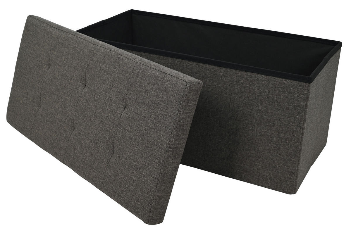 ÚLOŽNÝ BOX NA SEDENIE, textil, kompozitné drevo, 76/38/38 cm - hnedá, Design, kompozitné drevo/textil (76/38/38cm) - Carryhome