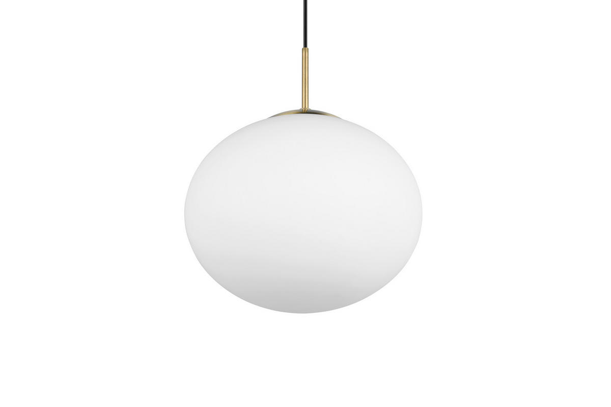 HÄNGLAMPA 30/150 cm  - vit/mässingsfärgad, Basics, metall/glas (30/150cm) - Trio Leuchten