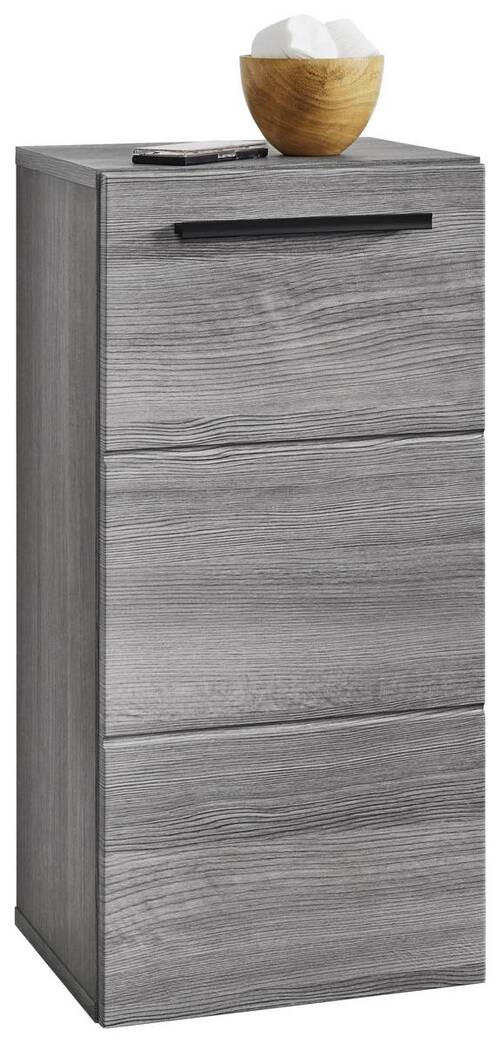 UNTERSCHRANK in - Silberfarben/Schwarz, Modern, Holzwerkstoff/Kunststoff (34/72/30cm) - MID.YOU