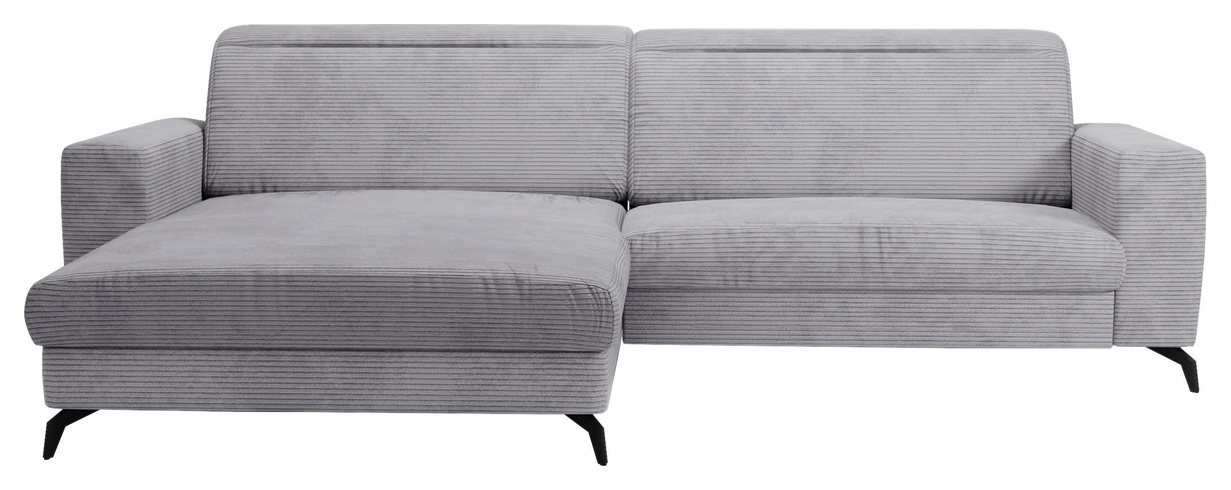 Thumbnail - Cantus Ecksofa, Hellgrau, Textil, 3-Sitzer, Ottomane links, L-Form, 290x178 cm, Rücken echt, Wohnzimmer, Sofas & Couches...