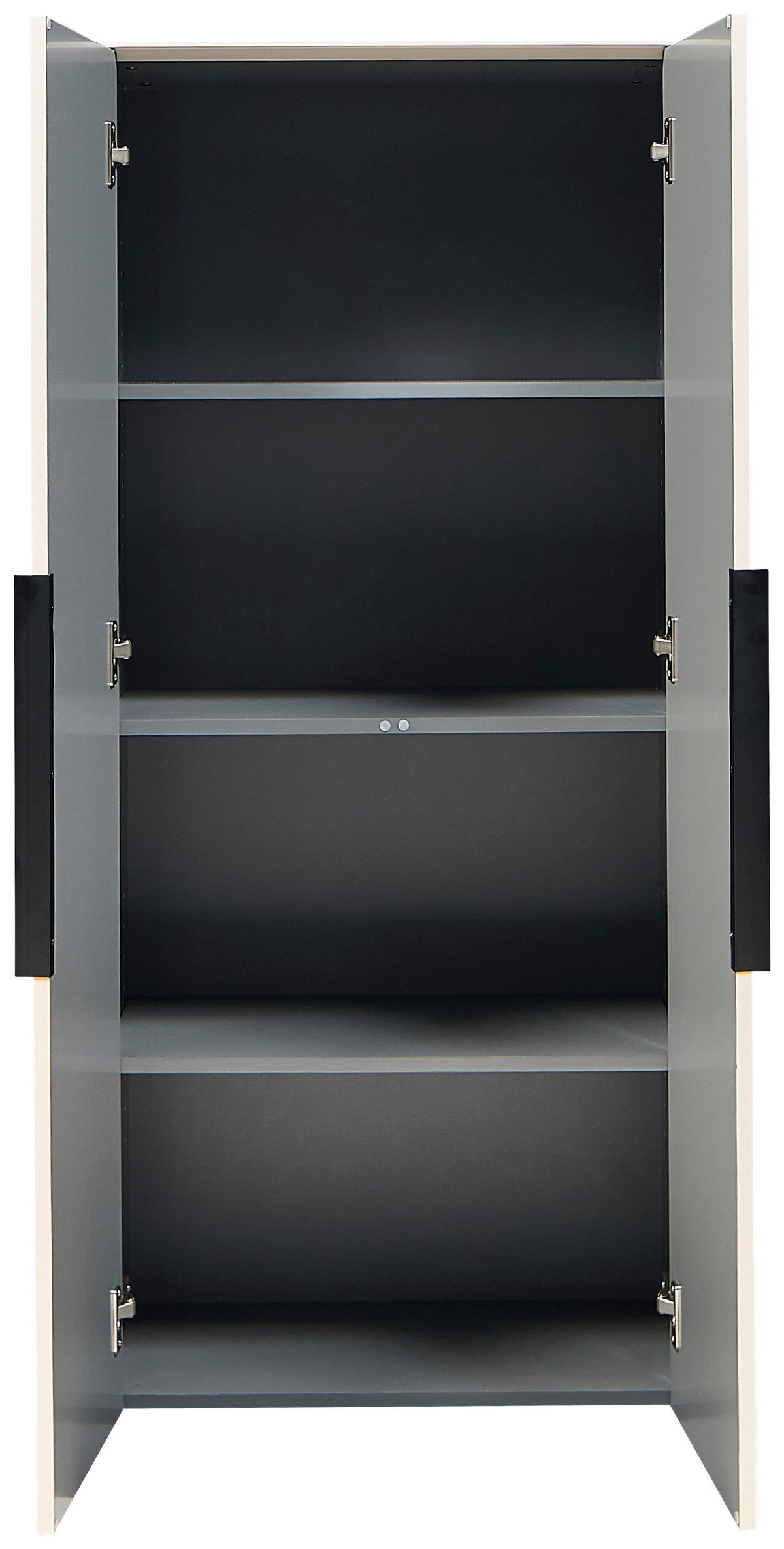 MIDISCHRANK 60/135/30 cm  - Kaschmir/Schwarz, Design, Holzwerkstoff/Kunststoff (60/135/30cm) - home24