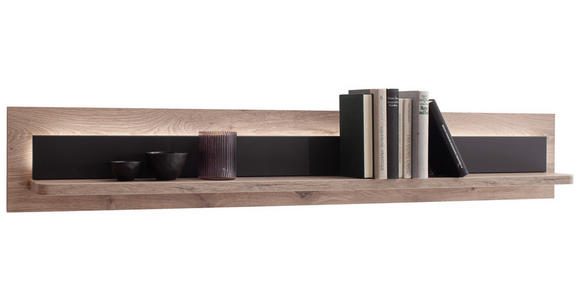 WANDBOARD  150/24/18 cm  - Eiche dunkel/Anthrazit, KONVENTIONELL, Holzwerkstoff (150/24/18cm) - Cantus