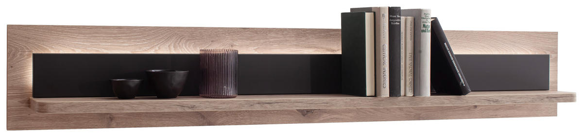 WANDBOARD  150/24/18 cm  - Eiche dunkel/Anthrazit, Konventionell, Holzwerkstoff (150/24/18cm) - Cantus