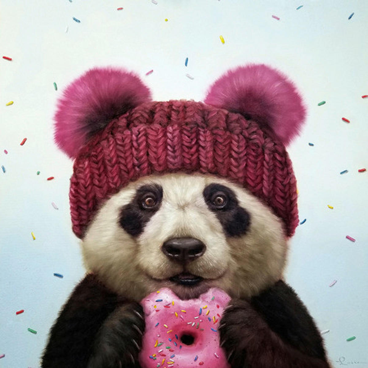 KUNSTDRUCK 14/14 cm  - Weiss/Bordeaux, Basics, Papier (14/14cm) - Monee