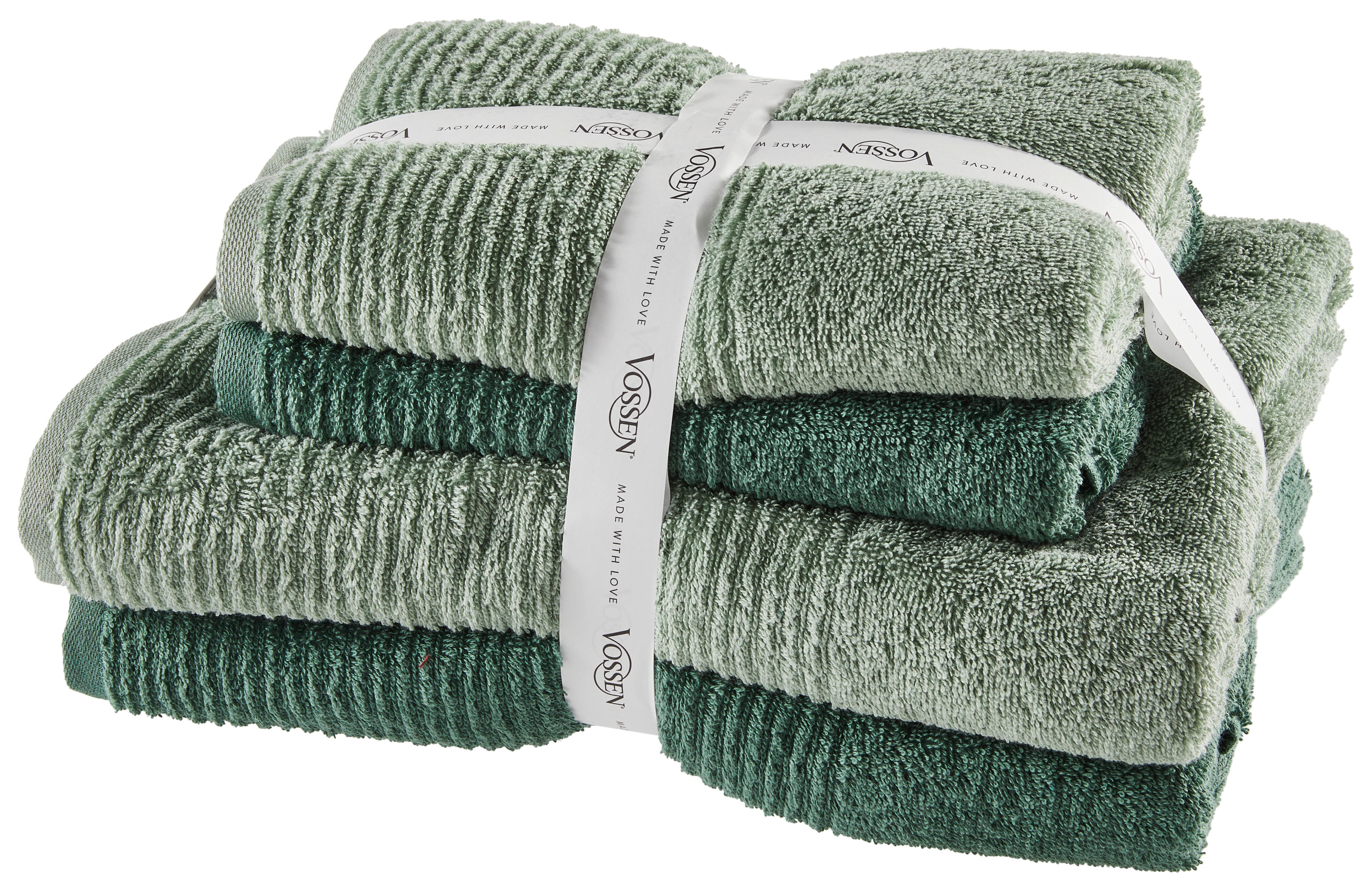 SADA RUČNÍKŮ A OSUŠEK, zelená - zelená, Basics, textil - Vossen