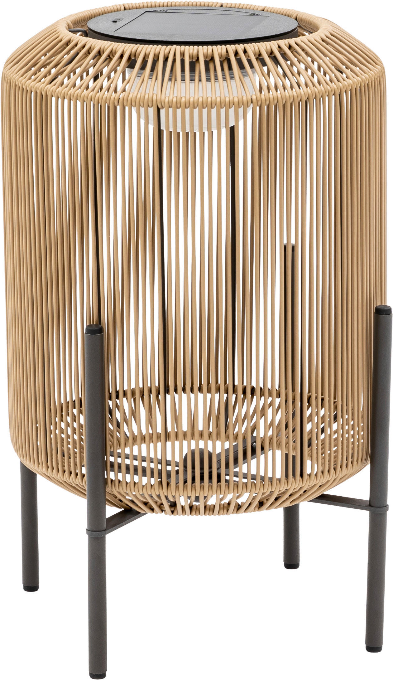 SZOLÁRLÁMPA  - natúr, Design, műanyag/fém (30/43/30cm) - Ambia Garden