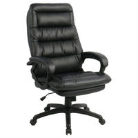 CHEFSESSEL Lederlook Schwarz  - Schwarz, MODERN, Kunststoff/Textil (67/113-122.5/78cm) - MID.YOU