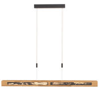 LED-HÄNGELEUCHTE 89/7/150 cm  - Eichefarben/Schwarz, Natur, Holz/Stein (89/7/150cm) - Waldwelt