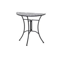 GARTENTISCH Metall, Keramik Schwarz rund  - Schwarz, KONVENTIONELL, Keramik/Metall (35,5/70/71cm) - Siena Garden