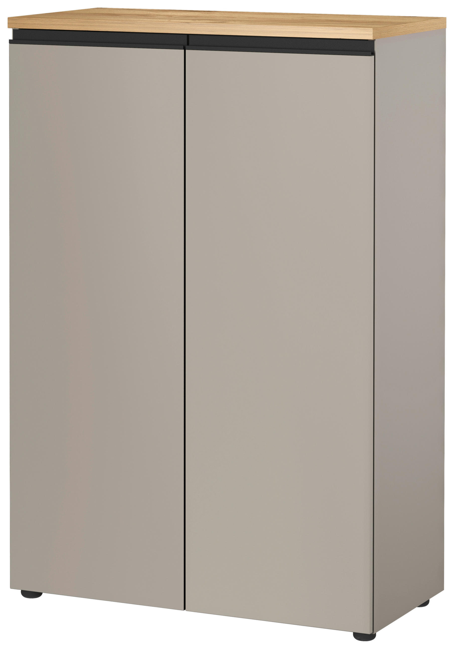 AKTENSCHRANK Grau, Eichefarben  - Eichefarben/Grau, MODERN, Holzwerkstoff (80/120/40cm) - Novel