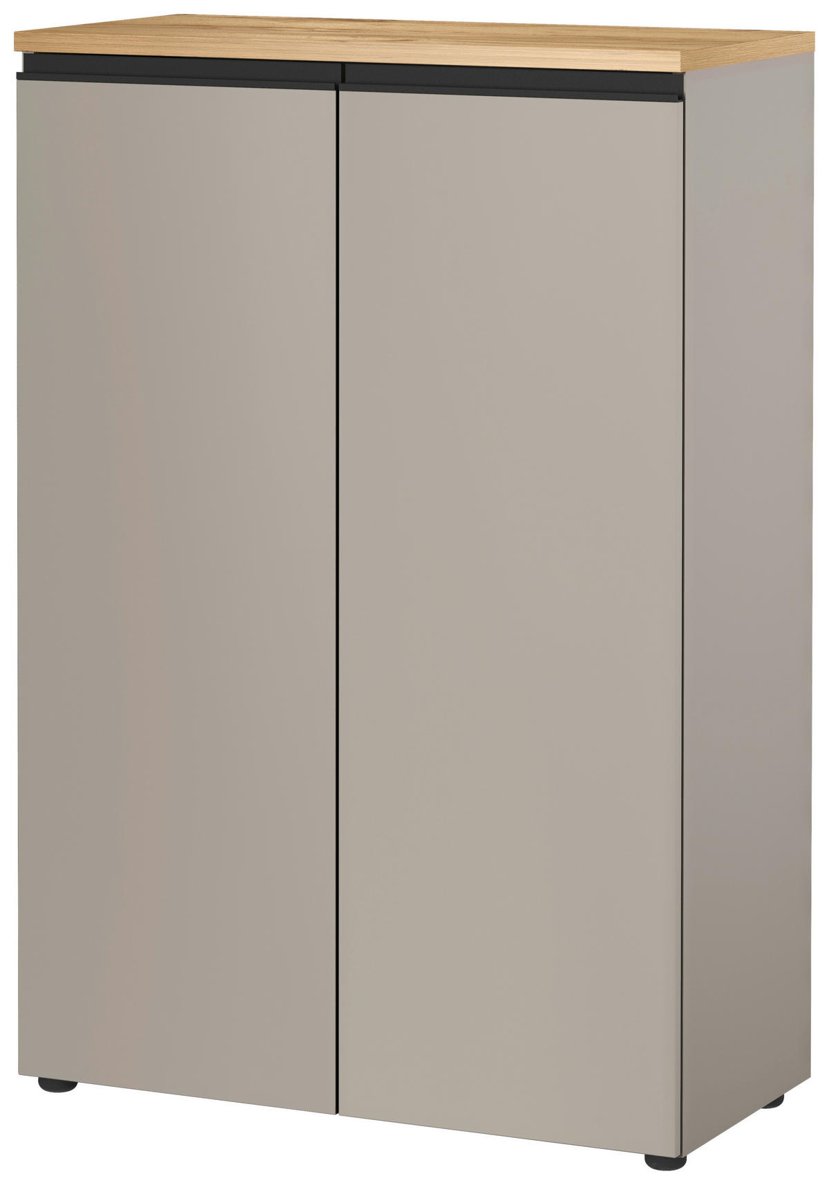 AKTENSCHRANK 80/120/40 cm  - Eichefarben/Grau, MODERN, Holzwerkstoff (80/120/40cm) - Novel