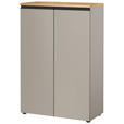 AKTENSCHRANK 80/120/40 cm  - Eichefarben/Grau, MODERN, Holzwerkstoff (80/120/40cm) - Novel