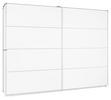 SCHWEBETÜRENSCHRANK 2-türig Weiß  - Silberfarben/Weiß, Design, Holzwerkstoff/Metall (220/210/61cm) - MID.YOU
