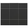 SCHWEBETÜRENSCHRANK 242/223/68 cm 3-türig Schwarz  - Alufarben/Schwarz, KONVENTIONELL, Holzwerkstoff/Metall (242/223/68cm) - Novel