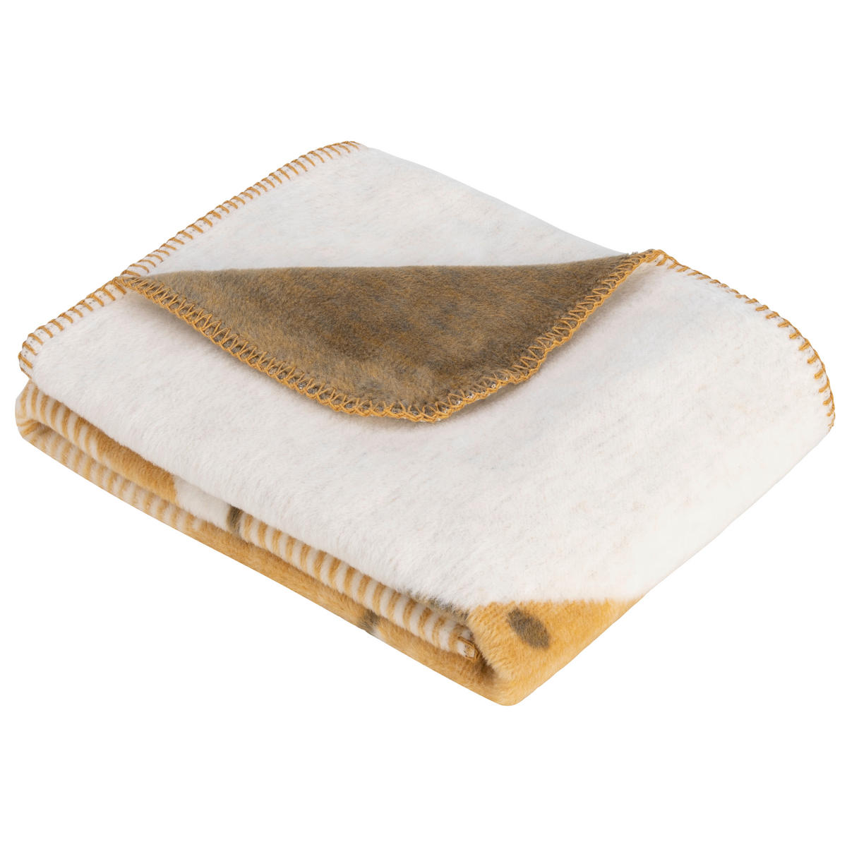 SCHMUSEDECKE  75/100 cm  - Gelb/Creme, Basics, Textil (75/100cm) - Ibena