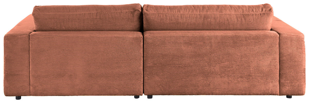 ECKSOFA in Cord Rostfarben  270/190 cm  - Rostfarben/Schwarz, Design, Kunststoff/Textil (270/190cm) - Lomoco