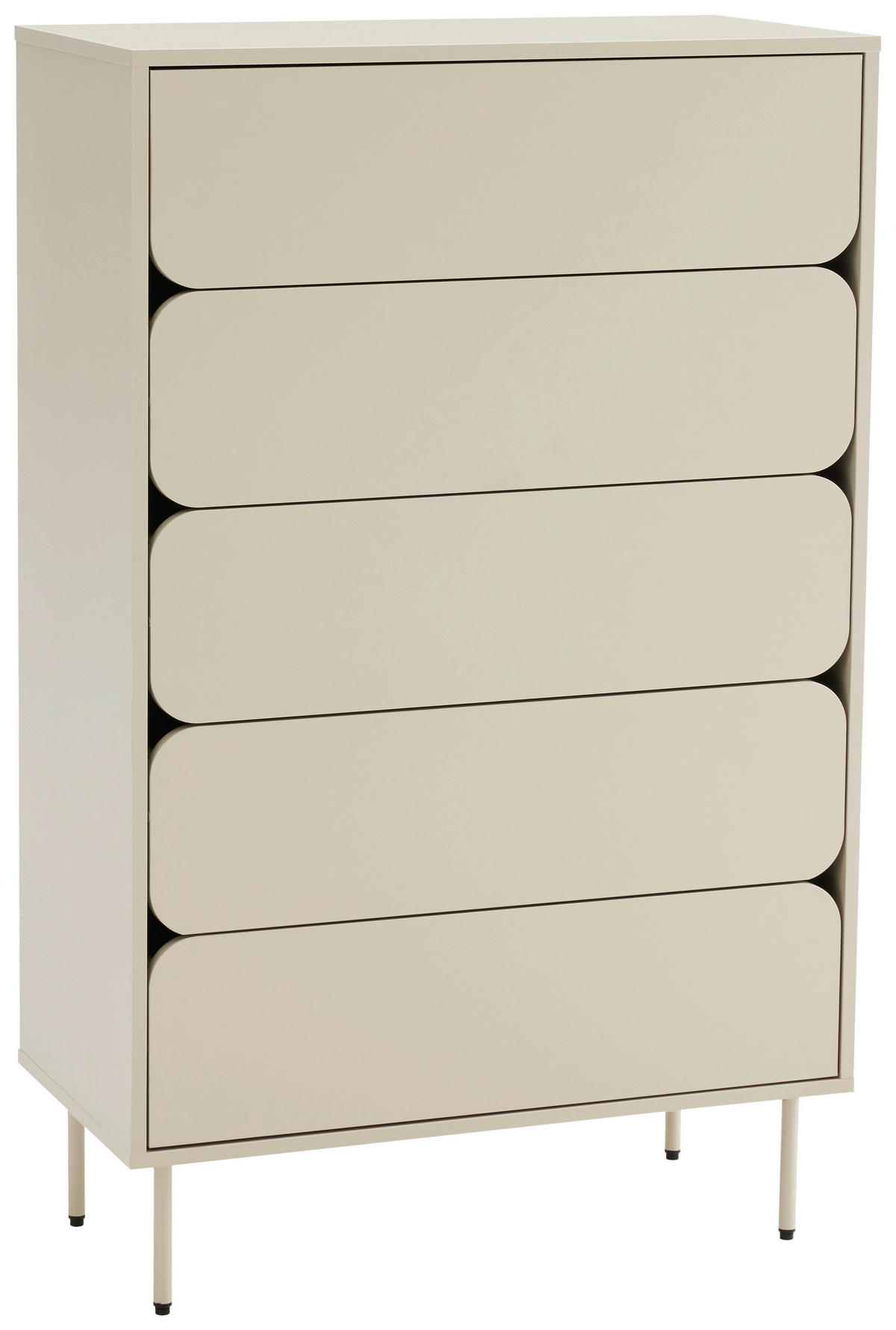 HIGHBOARD  in 80/128/40 cm  - Seidengrau, Design, Holzwerkstoff/Metall (80/128/40cm) - Xora